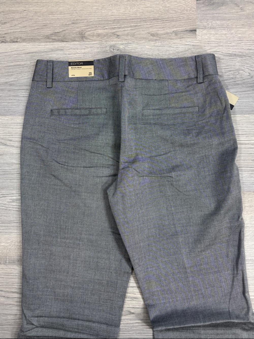 Express Editor Barely Boot Gray Pants - 2 Short NWT - Picture 4 of 7